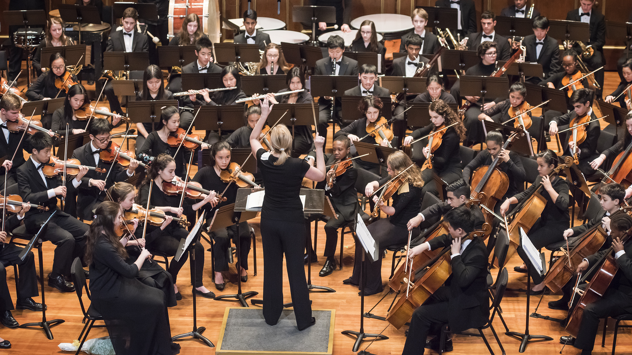 The N E C Prep Youth Repertory Orchestra performs