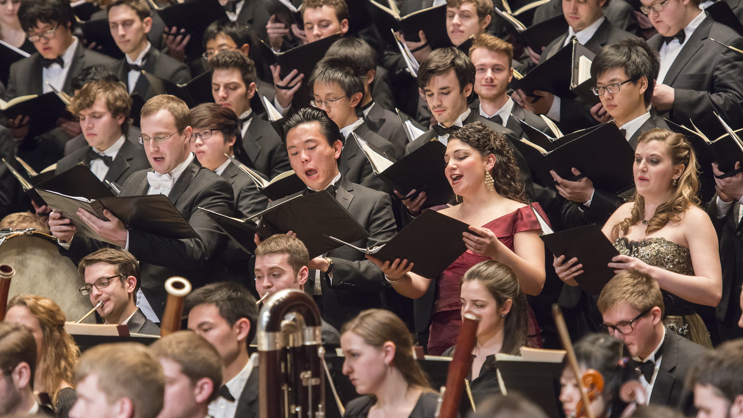 Soloists, chorus and orchestra perform Beethoven's Ninth