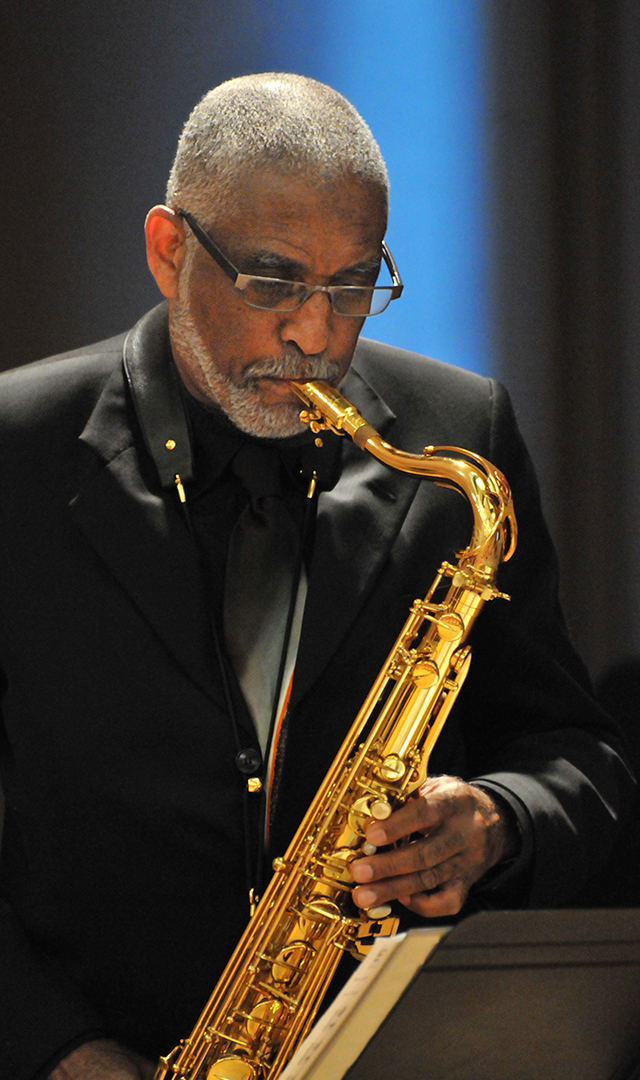 Continuing Education saxophonist performs