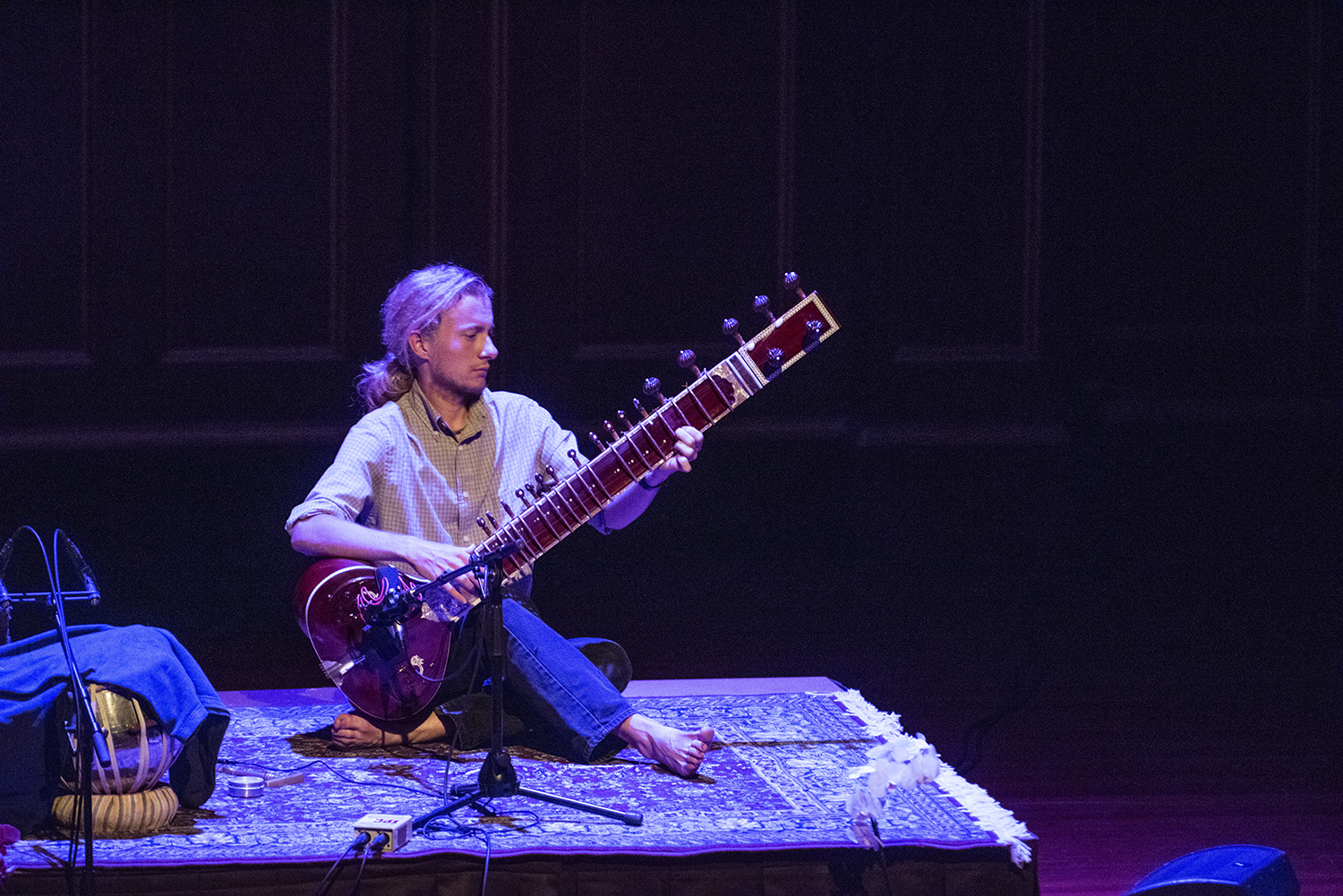 Peter Row's son playing a sitar