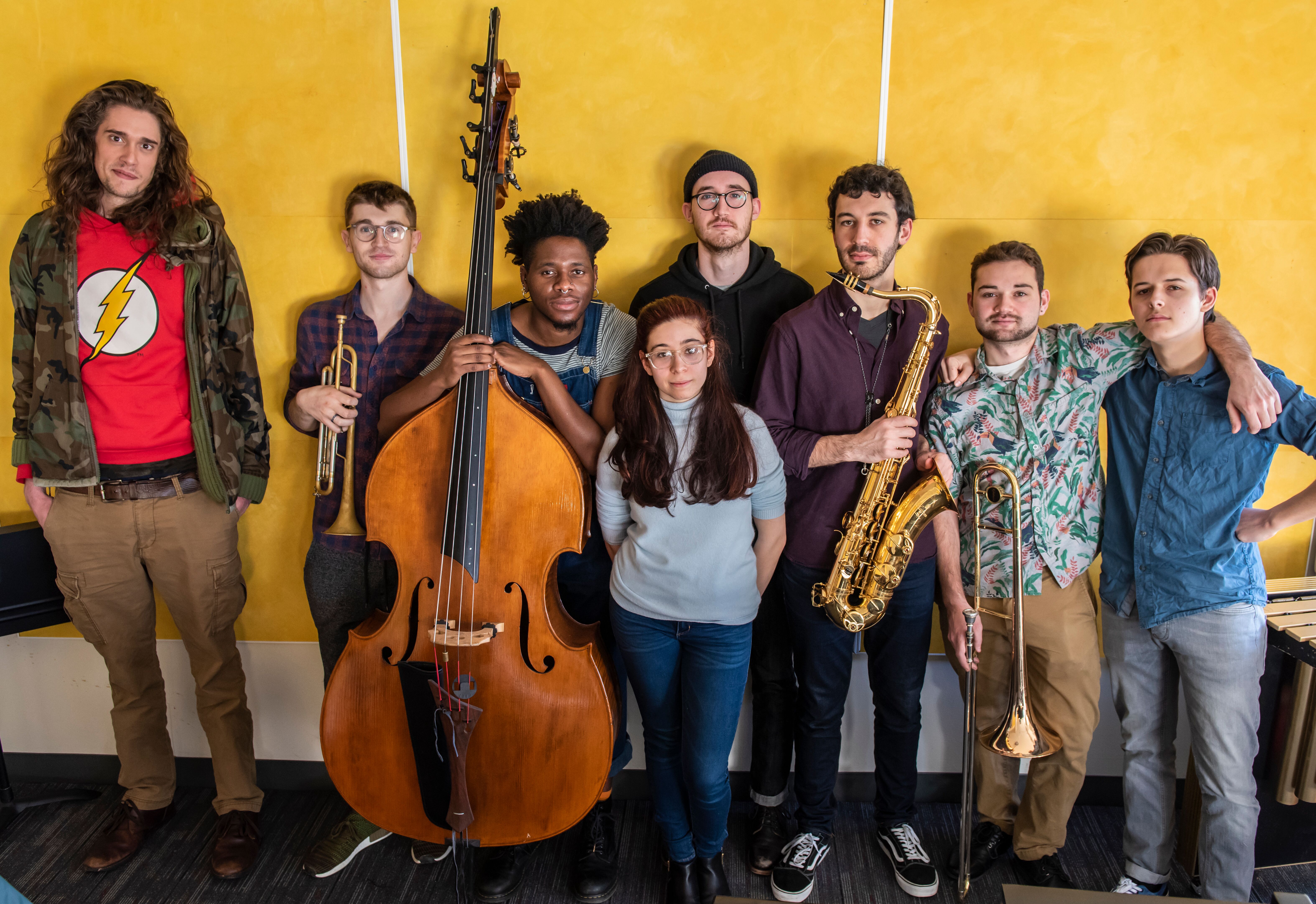 Students in Jason Moran's Slugs Ensemble