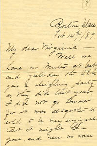 Photograph of a letter penned by Maud Brooks