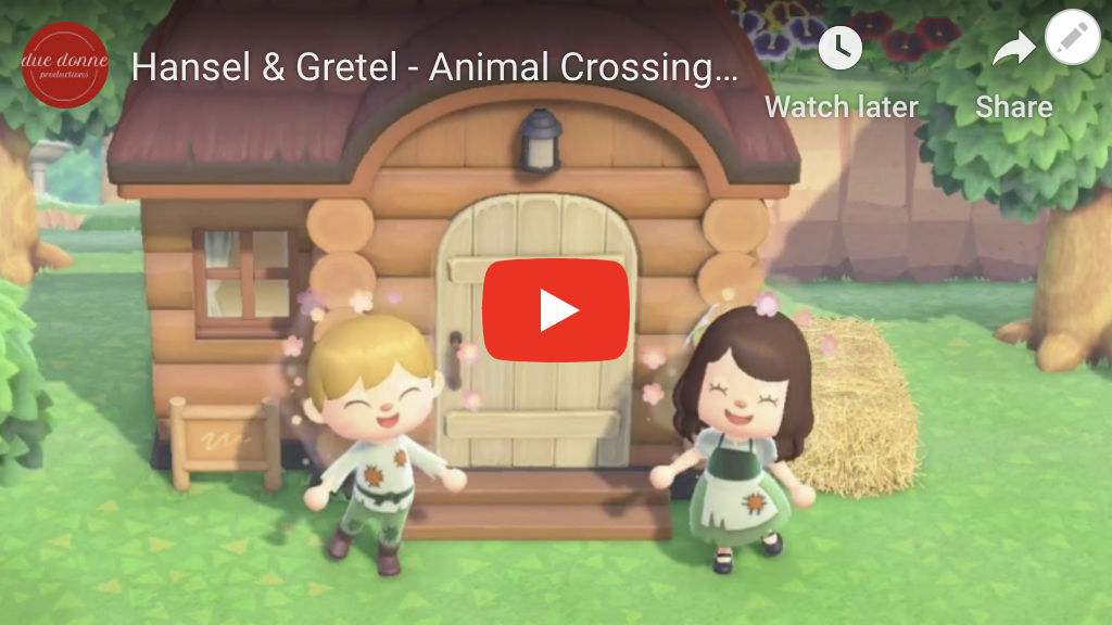 Animated characters created in Nintendo's Animal Crossing, for an online performance of Humperdinck's opera Hansel and Gretel
