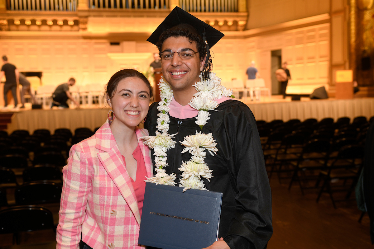 Amir Siraj '17 Prep, '23 Harvard/NEC was among those who added a festive touch to his graduation regalia.