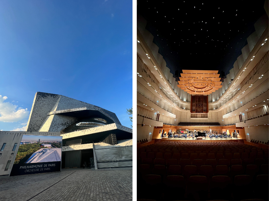 Concert halls in Paris and Lucerne