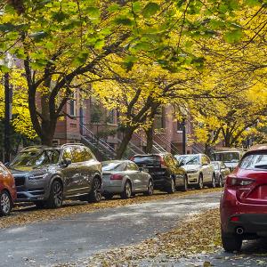 Autumn street scene in Boston's South End