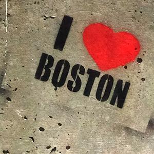 I heart Boston stencil